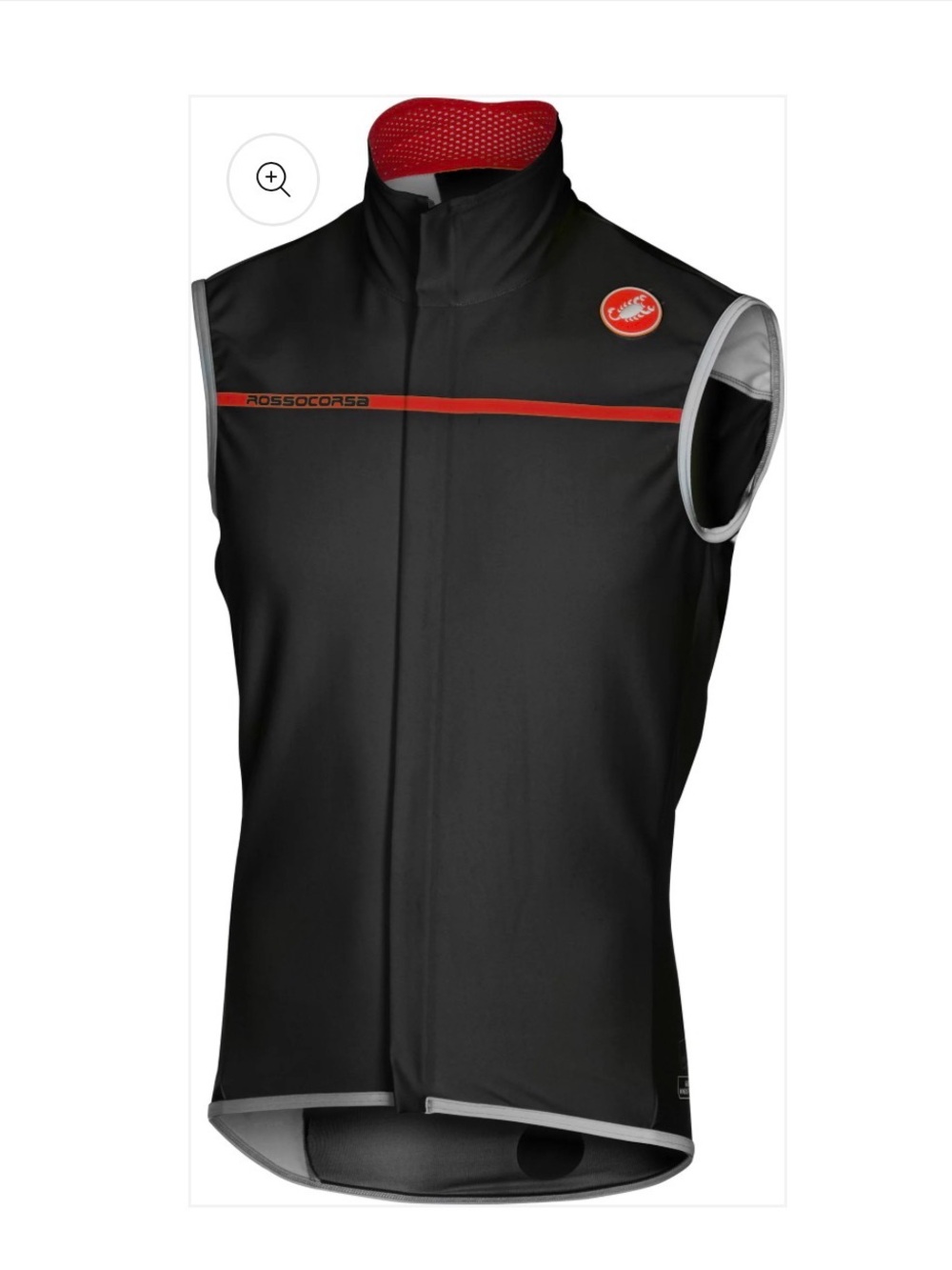 Castelli Perfetto RoS Vest Black Cycling Windproof Water Resistant Full Zip Sz L